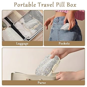 衛生日用品 what we want WWW_PILLCASE pillcase Amazon.com: zxbaers Bling Pill Case, Portable Travel Pill
